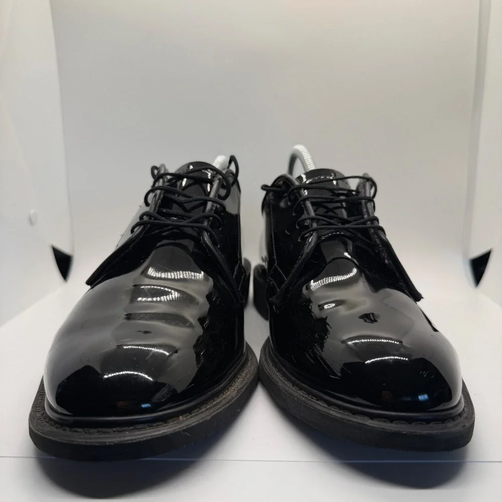 Altama Men Black Patent Leather Military Dress Shoes Oxford 8 D 8430-01-434-6114